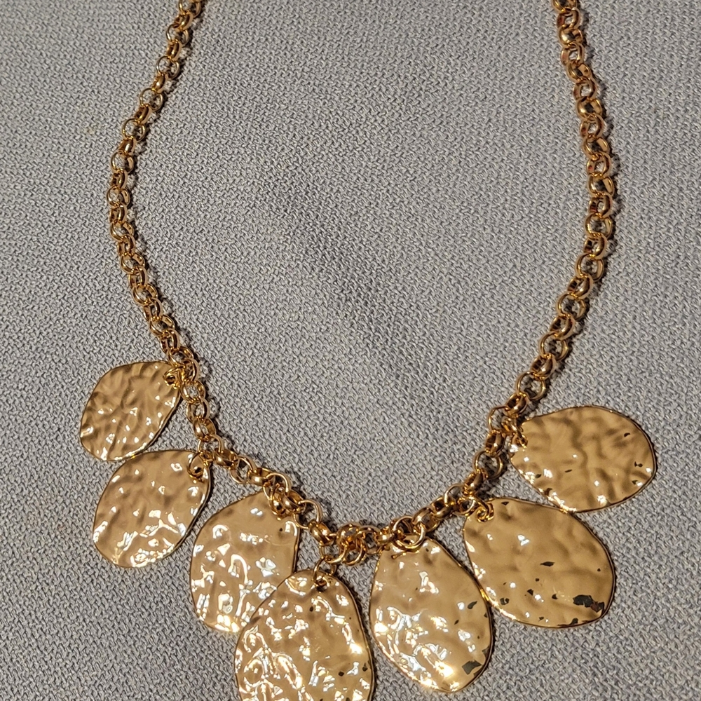 a new day Textured Gold Necklace